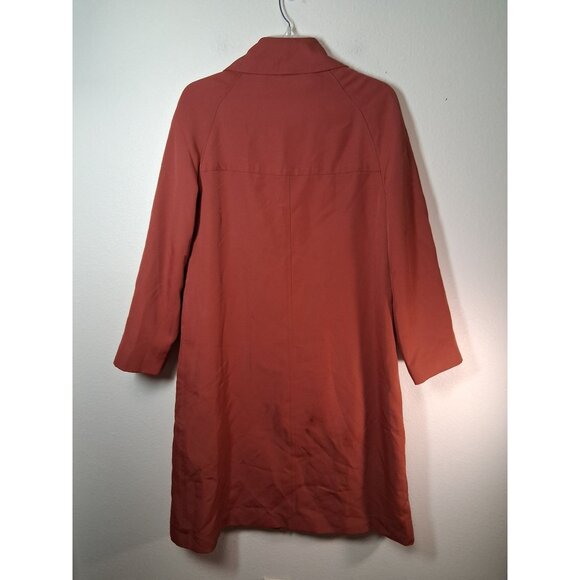 VTG F.A.I. Trench Coat Jacket 70s 80s 90s Y2K Granny Orange Womens Size 12 - Picture 3 of 6